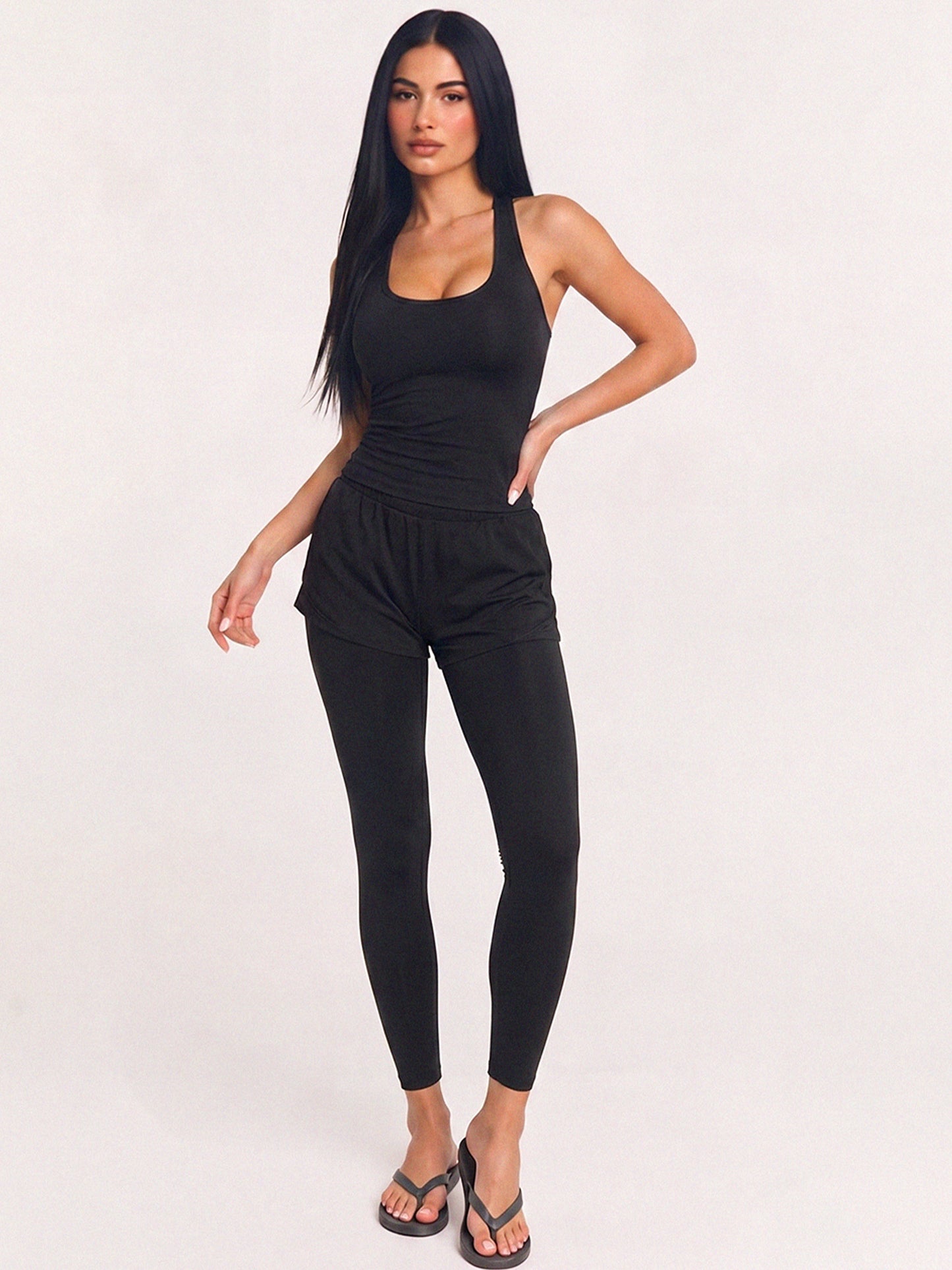 ISTODAY DAY01 Women's Two-in-One Sports Knit