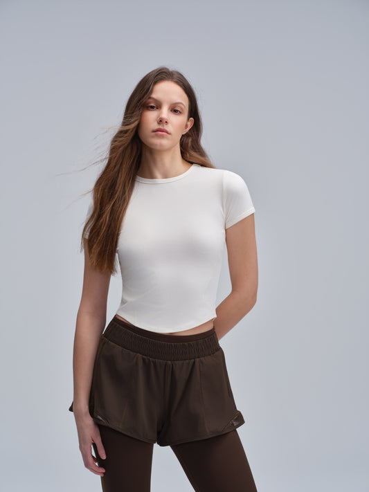 ISTODAY DAY05 Women's Fitted Cationic Short-Sleeve Top