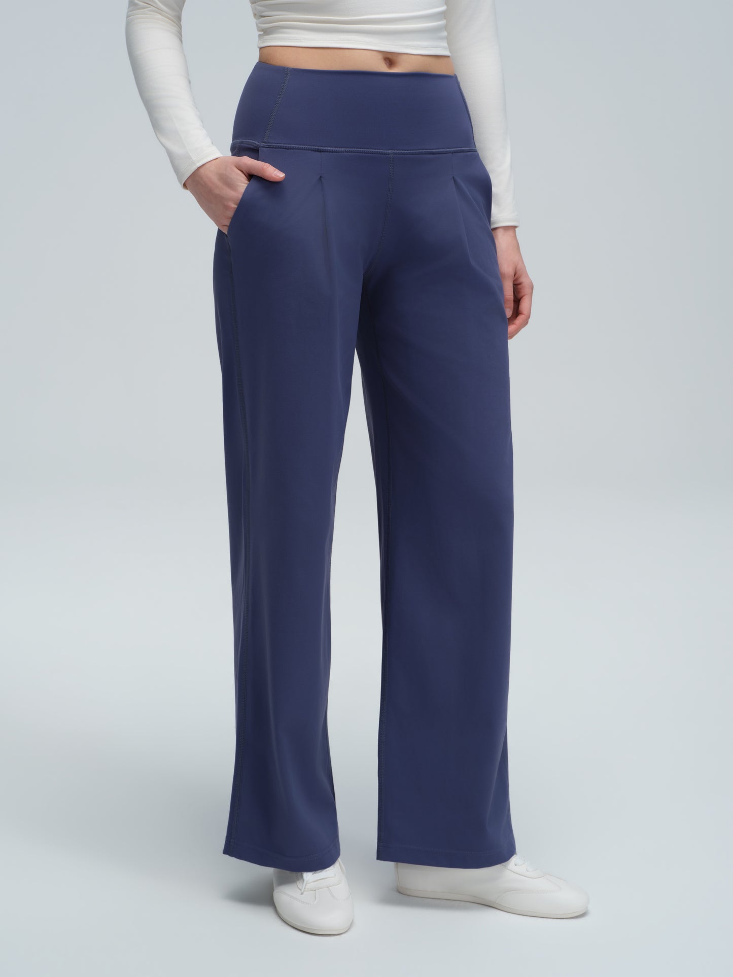 ISTODAY DAY04 Women's Straight-Leg Knit Yoga Pants