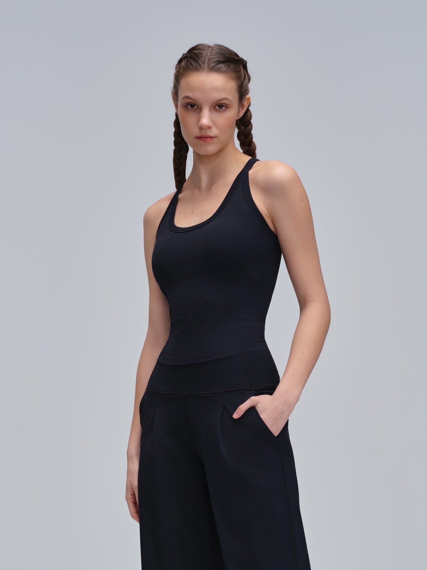 ISTODAY DAY04 Women's Straight-Leg Knit Yoga Pants