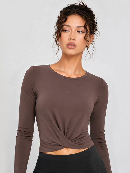 ISTODAY DAY09 Bamboo  Women's Knot Sports  Long Sleeve