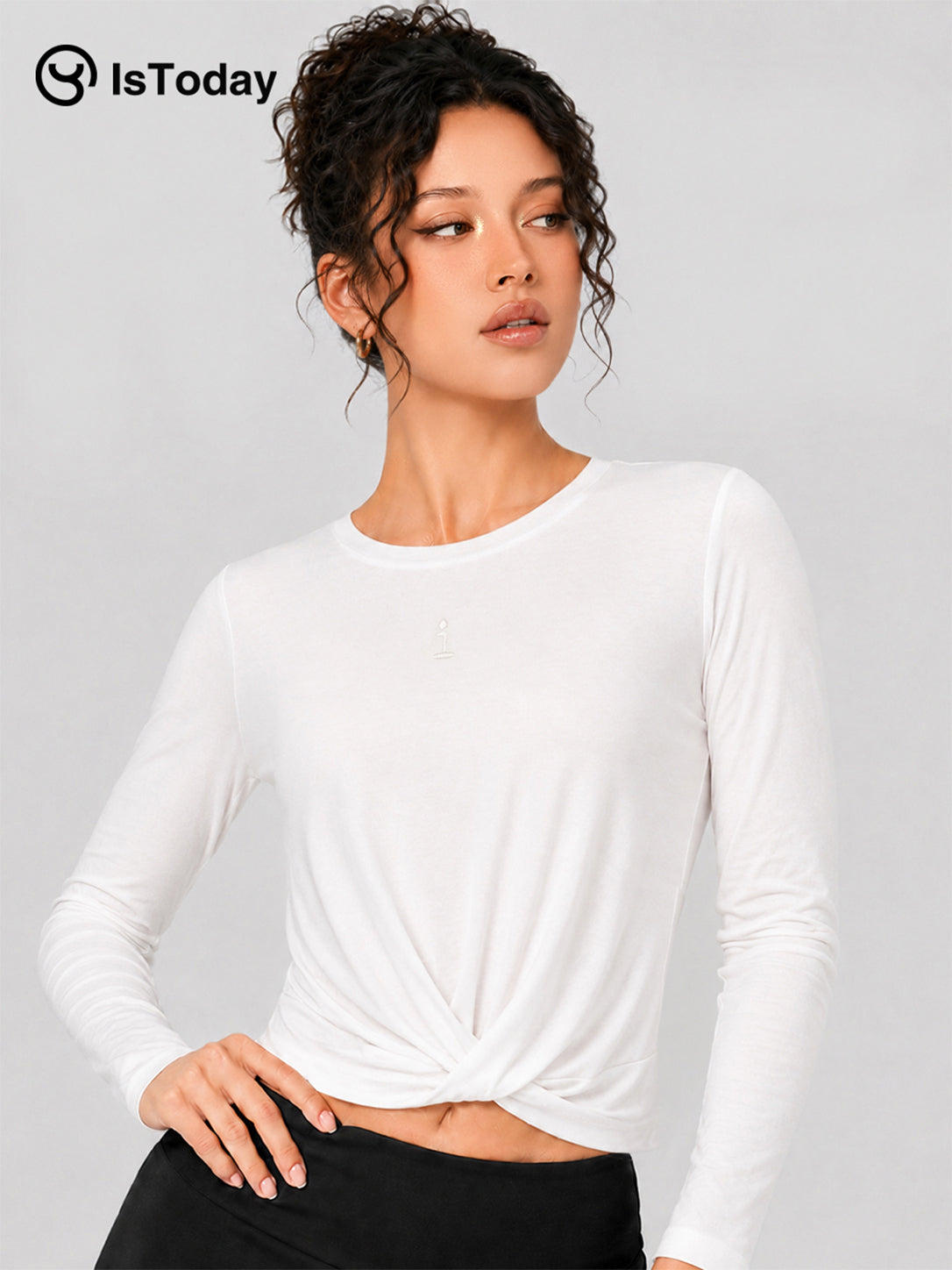 ISTODAY DAY09 Bamboo  Women's Knot Sports  Long Sleeve