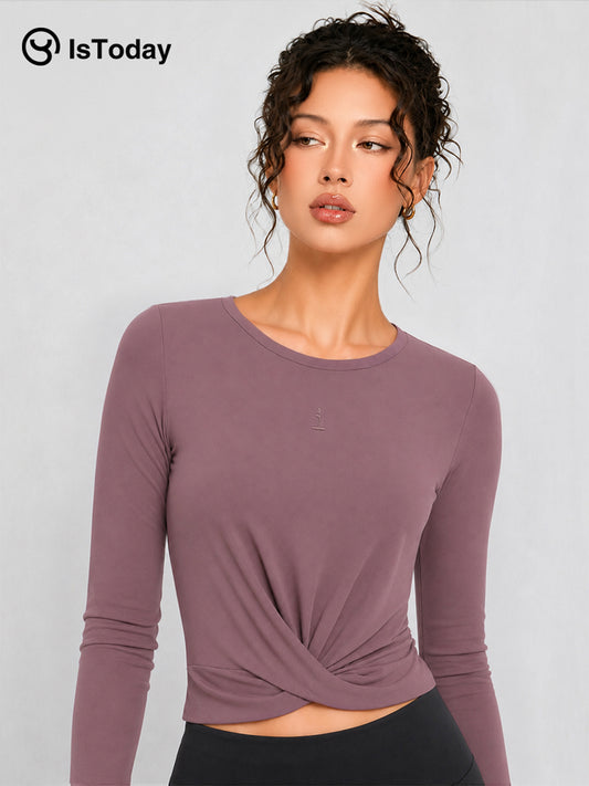 ISTODAY DAY09 Bamboo  Women's Knot Sports  Long Sleeve