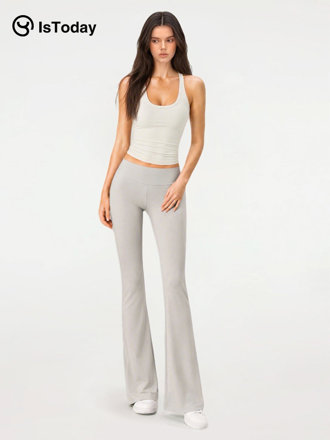ISTODAY DAY03 Women's Flared Knit Yoga Pants