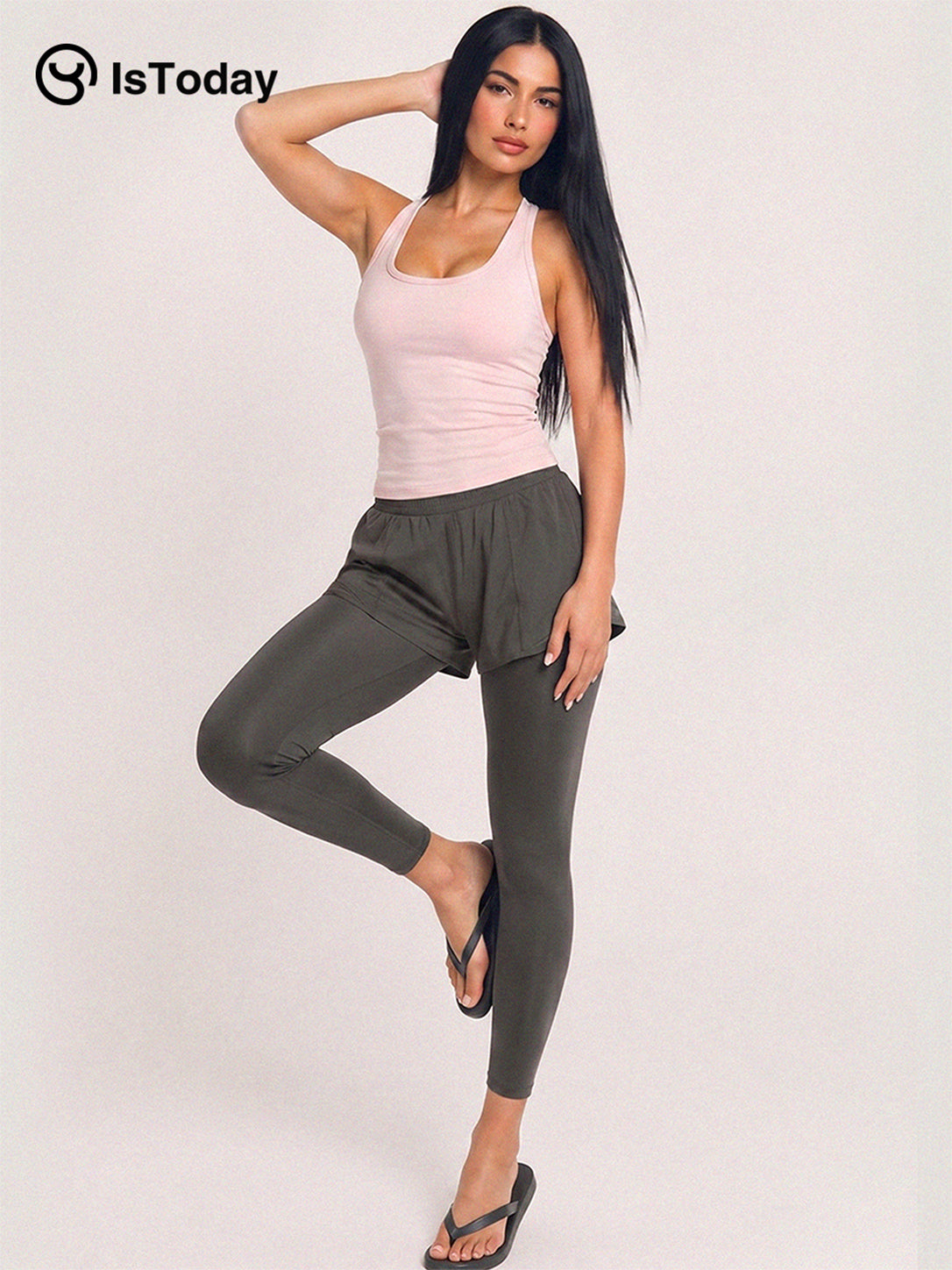 ISTODAY DAY01 Women's Two-in-One Sports Knit