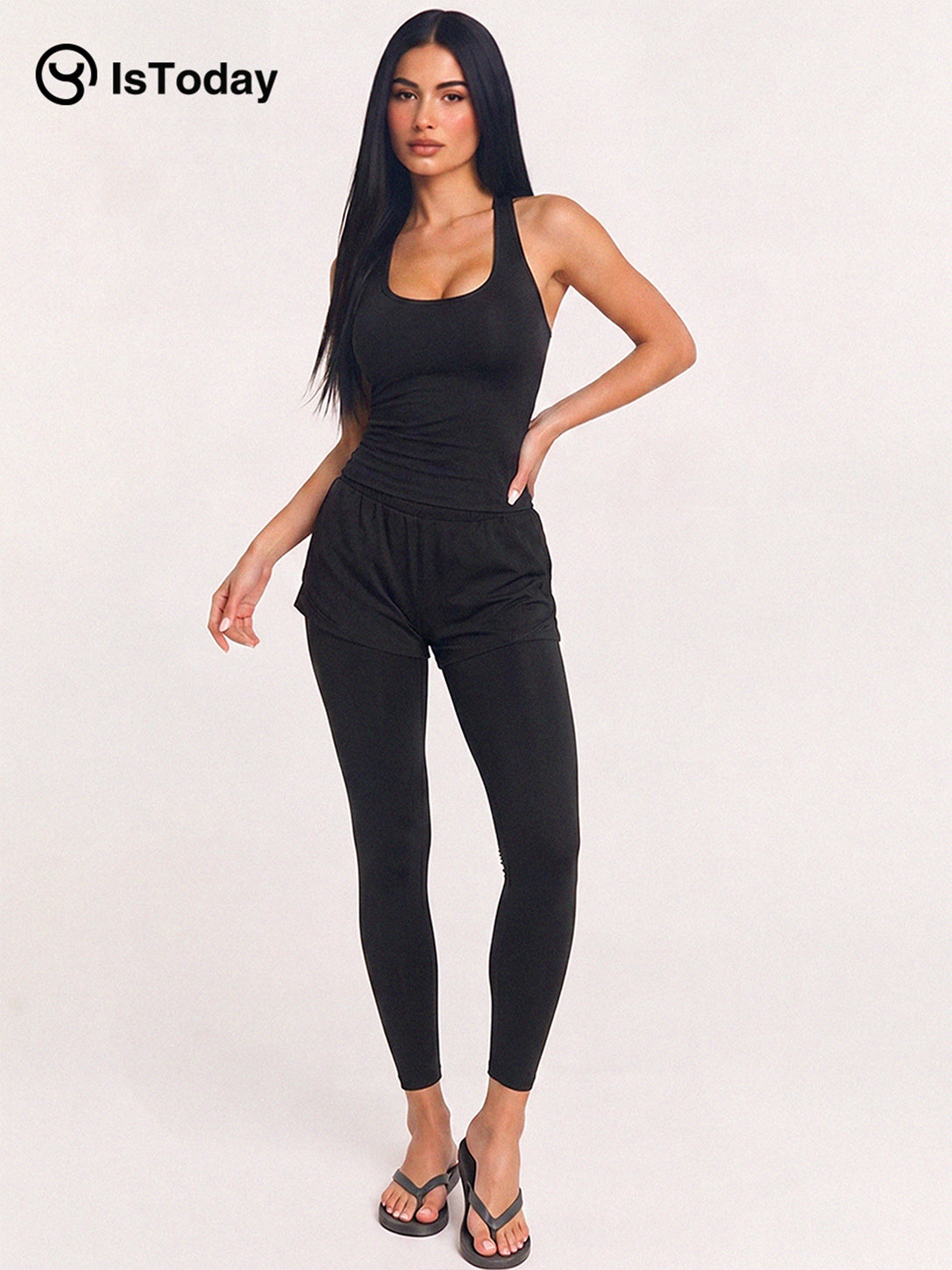 ISTODAY DAY01 Women's Two-in-One Sports Knit