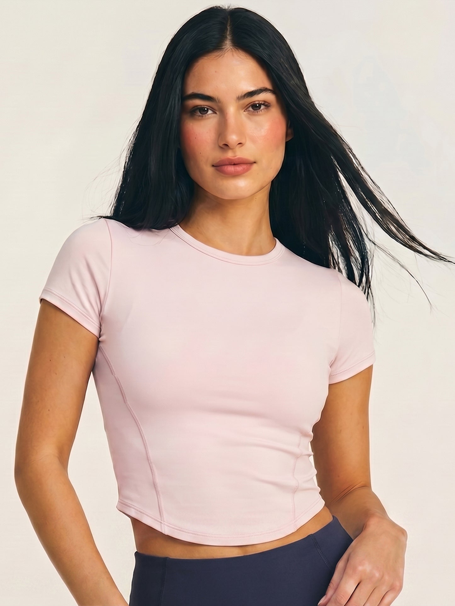 ISTODAY DAY05 Women's Fitted Cationic Short-Sleeve Top