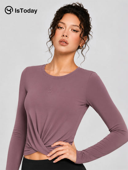 ISTODAY DAY09 Bamboo  Women's Knot Sports  Long Sleeve