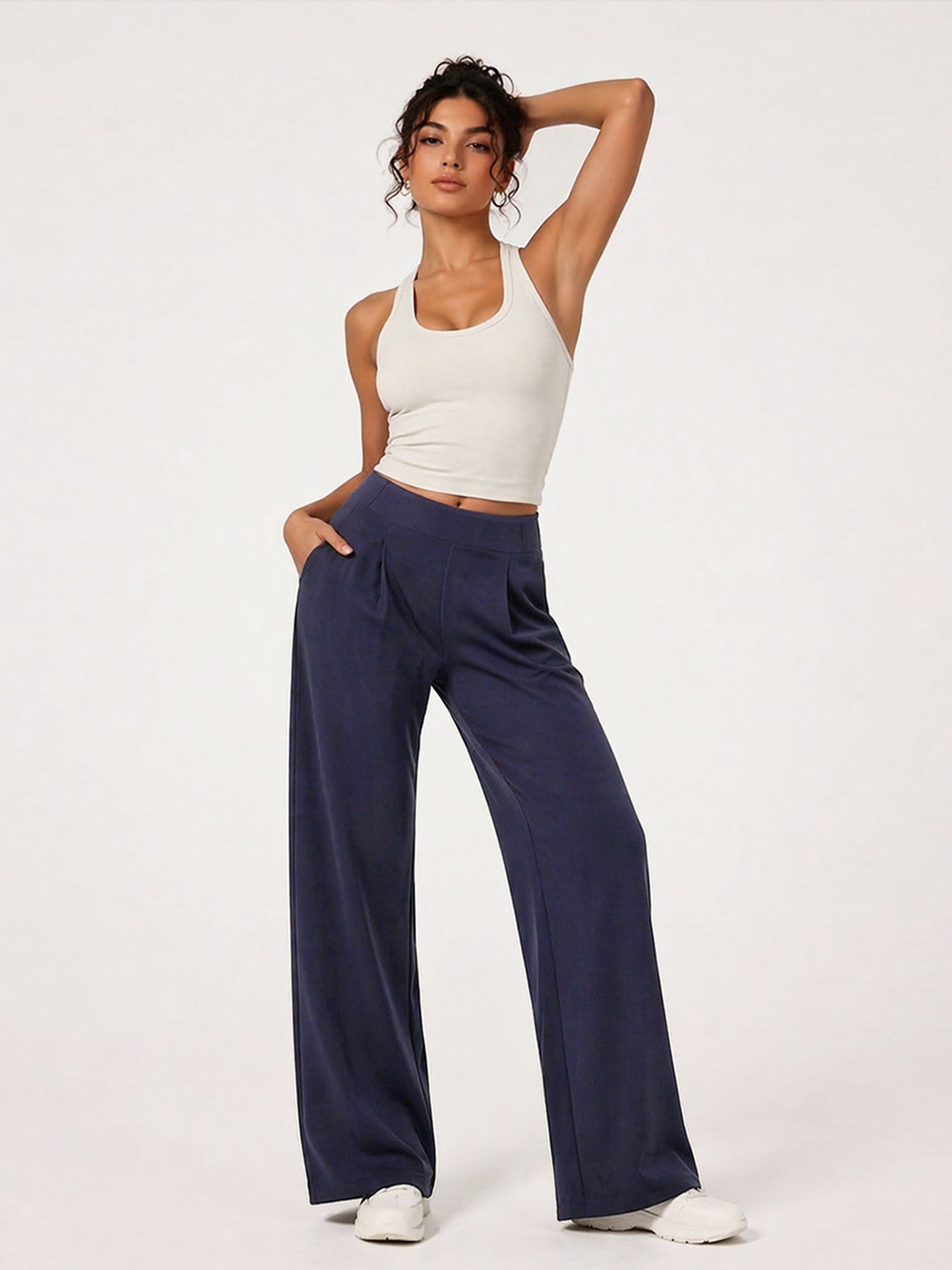 ISTODAY DAY04 Women's Straight-Leg Knit Yoga Pants
