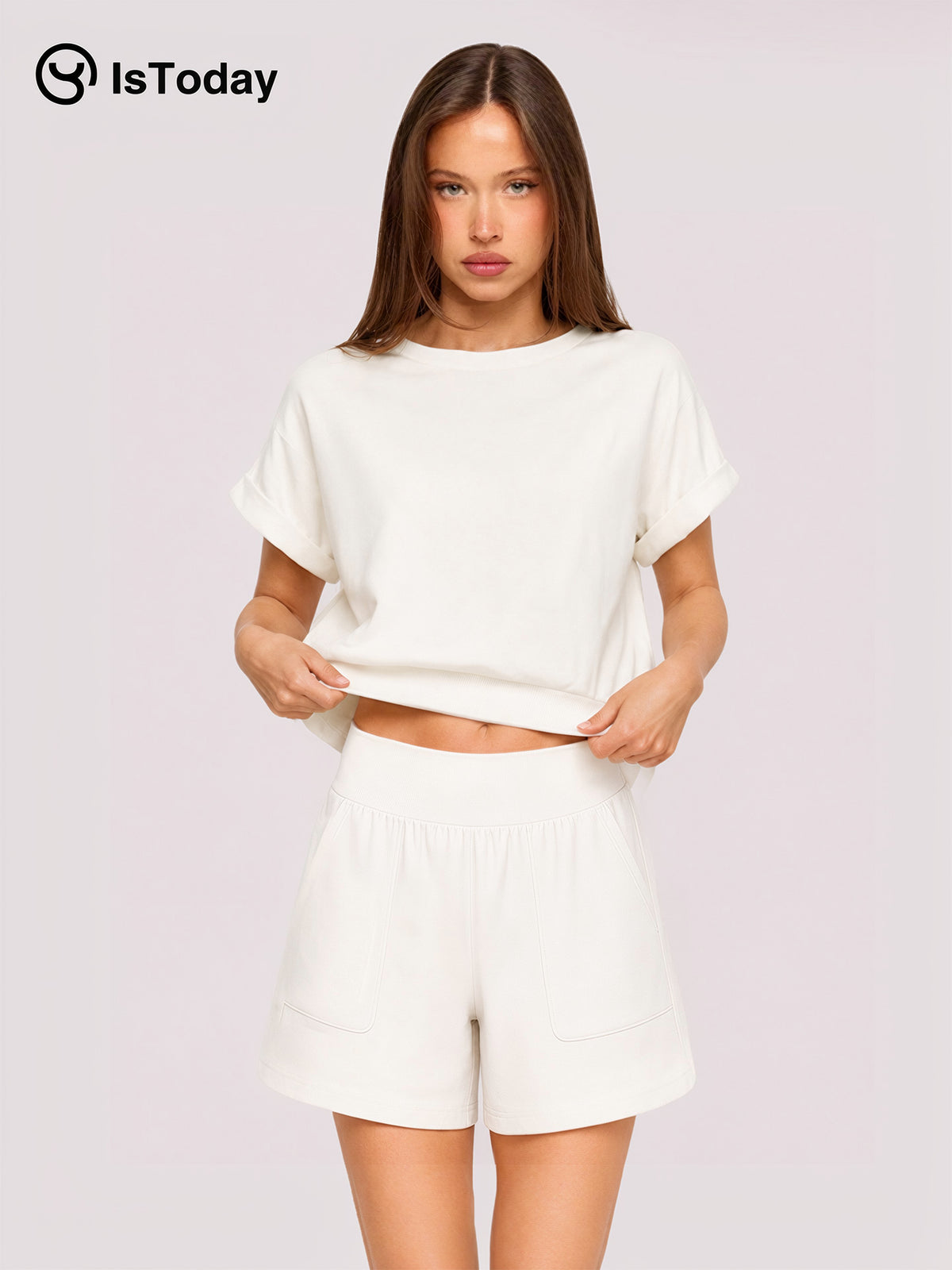 ISTODAY DAY08 Cloud soft Women's High-Waisted Shorts