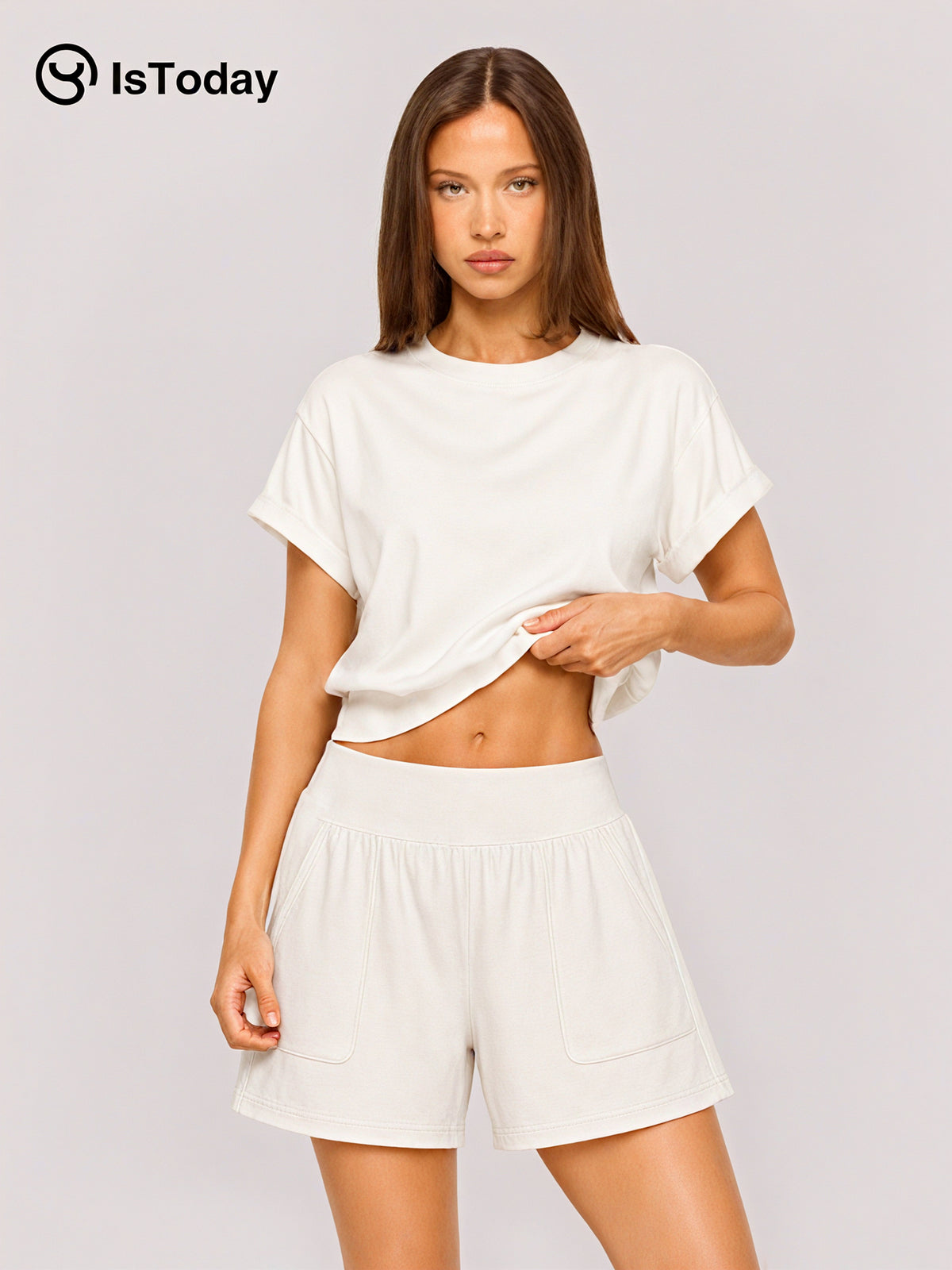 ISTODAY DAY08 Cloud soft Women's High-Waisted Shorts