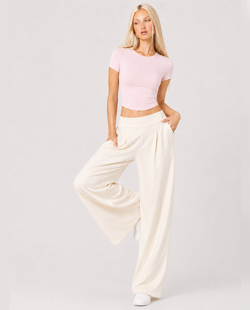 ISTODAY DAY04 Women's Straight-Leg Knit Yoga Pants