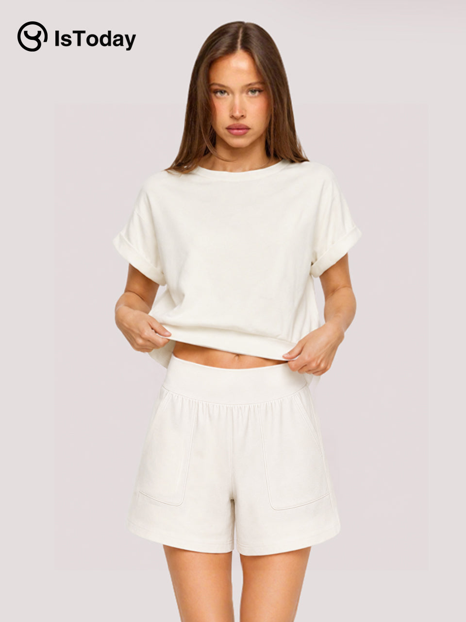 ISTODAY DAY08 CloudsoftWomen's High-Waisted
Shorts